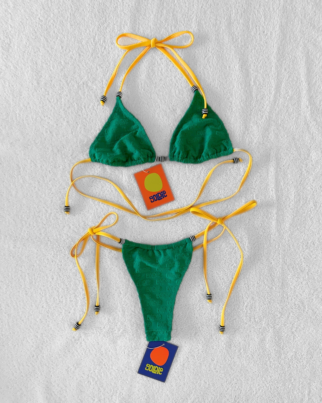 claudia top / green logo terry - Image 3