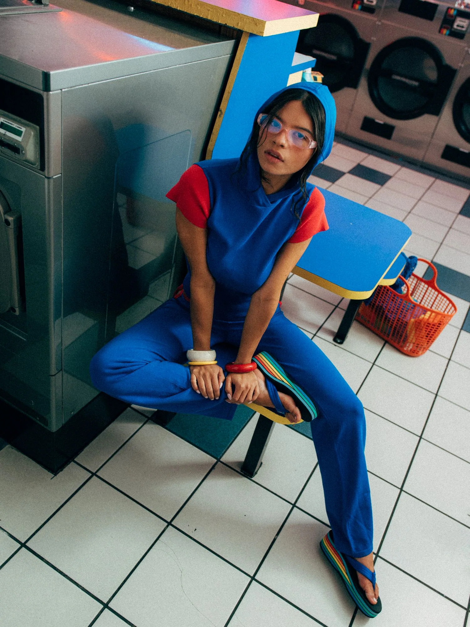 luna hooded tee / blue - Image 9