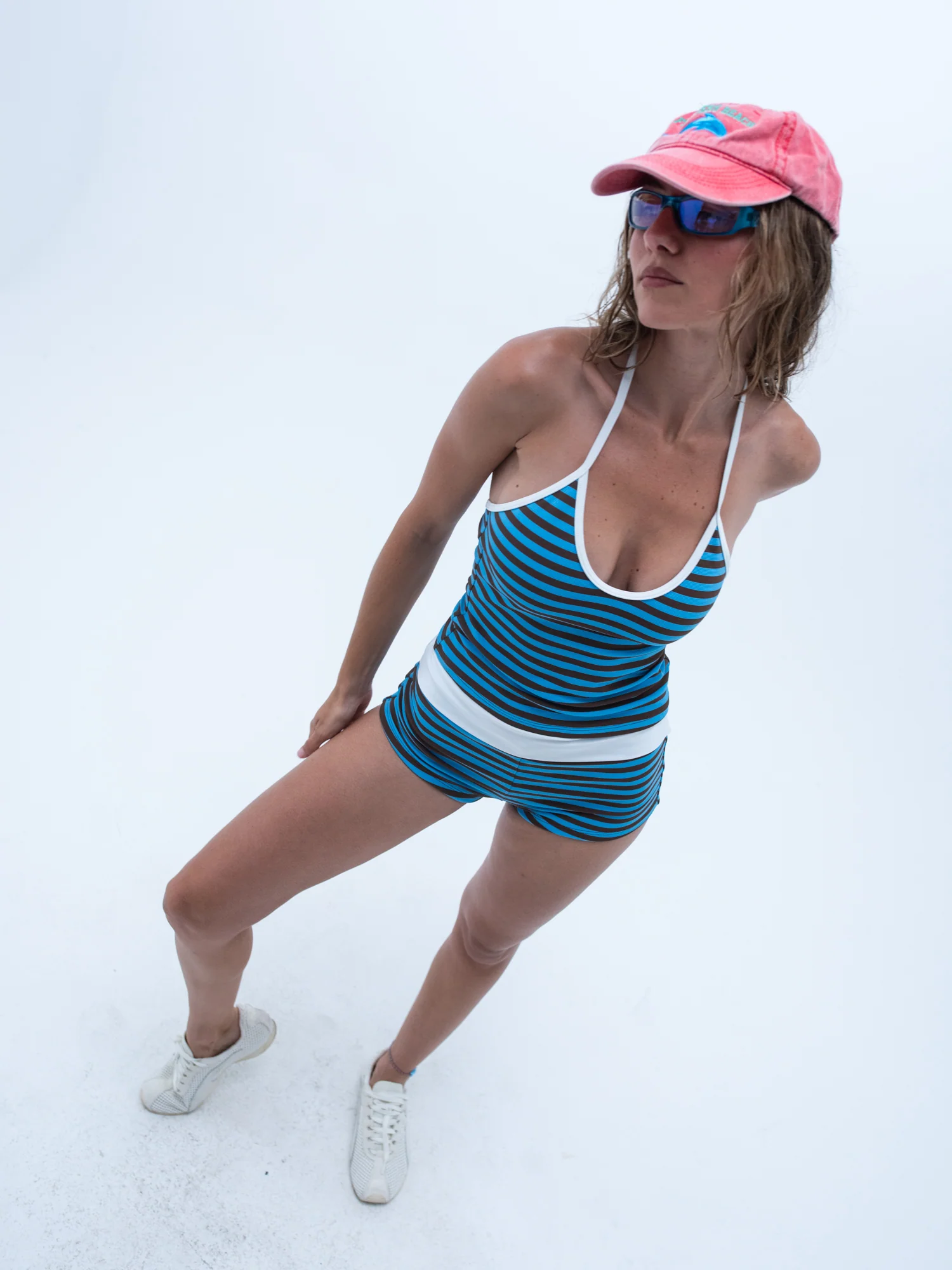 margo halter tank top / baby stripe - Image 4