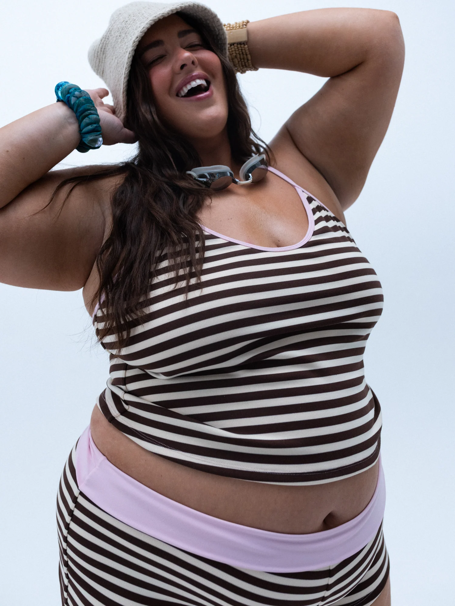 margo halter tank top / sugar stripe - Image 6