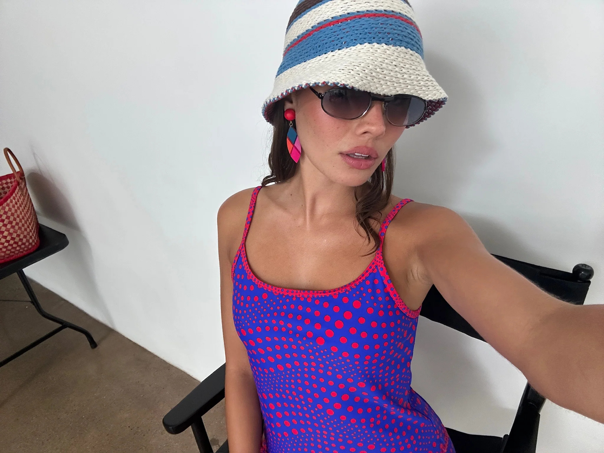 mila tank top / marco island / red + blue - Image 7