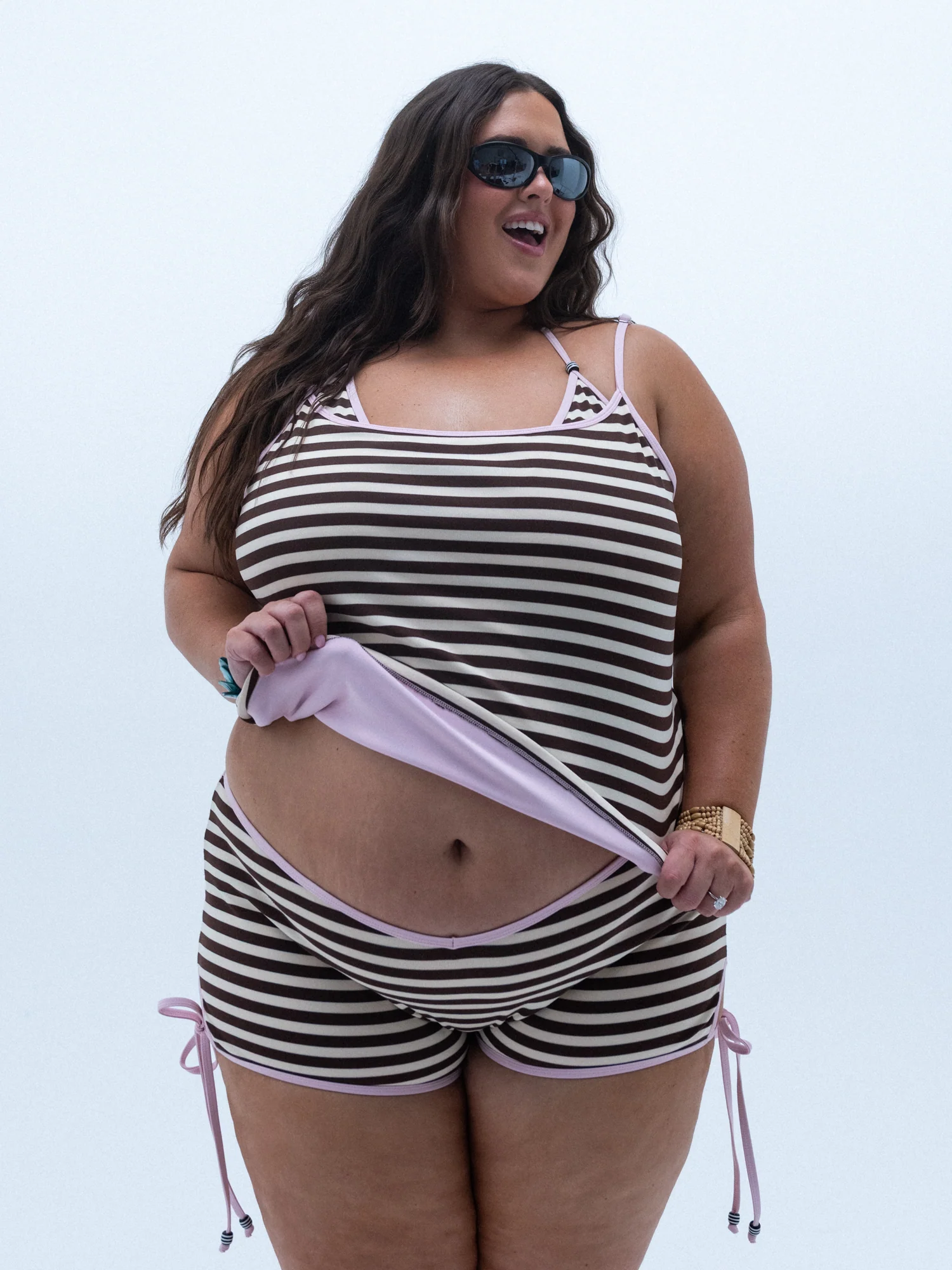 mila tank top / sugar stripe - Image 6