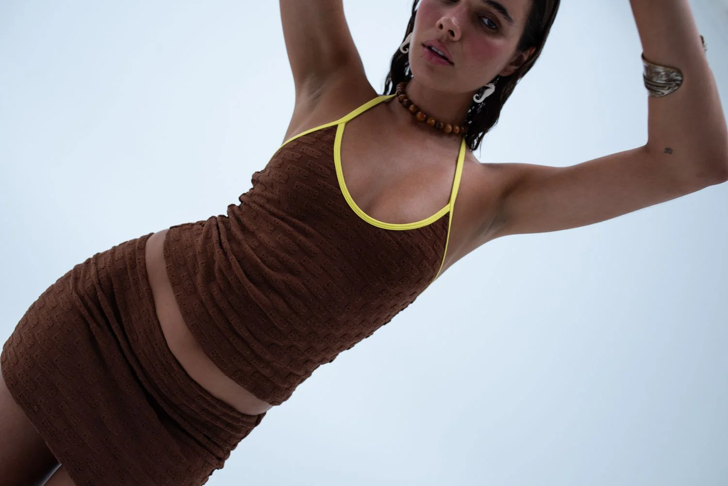 petra skirt / brown logo terry - Image 3