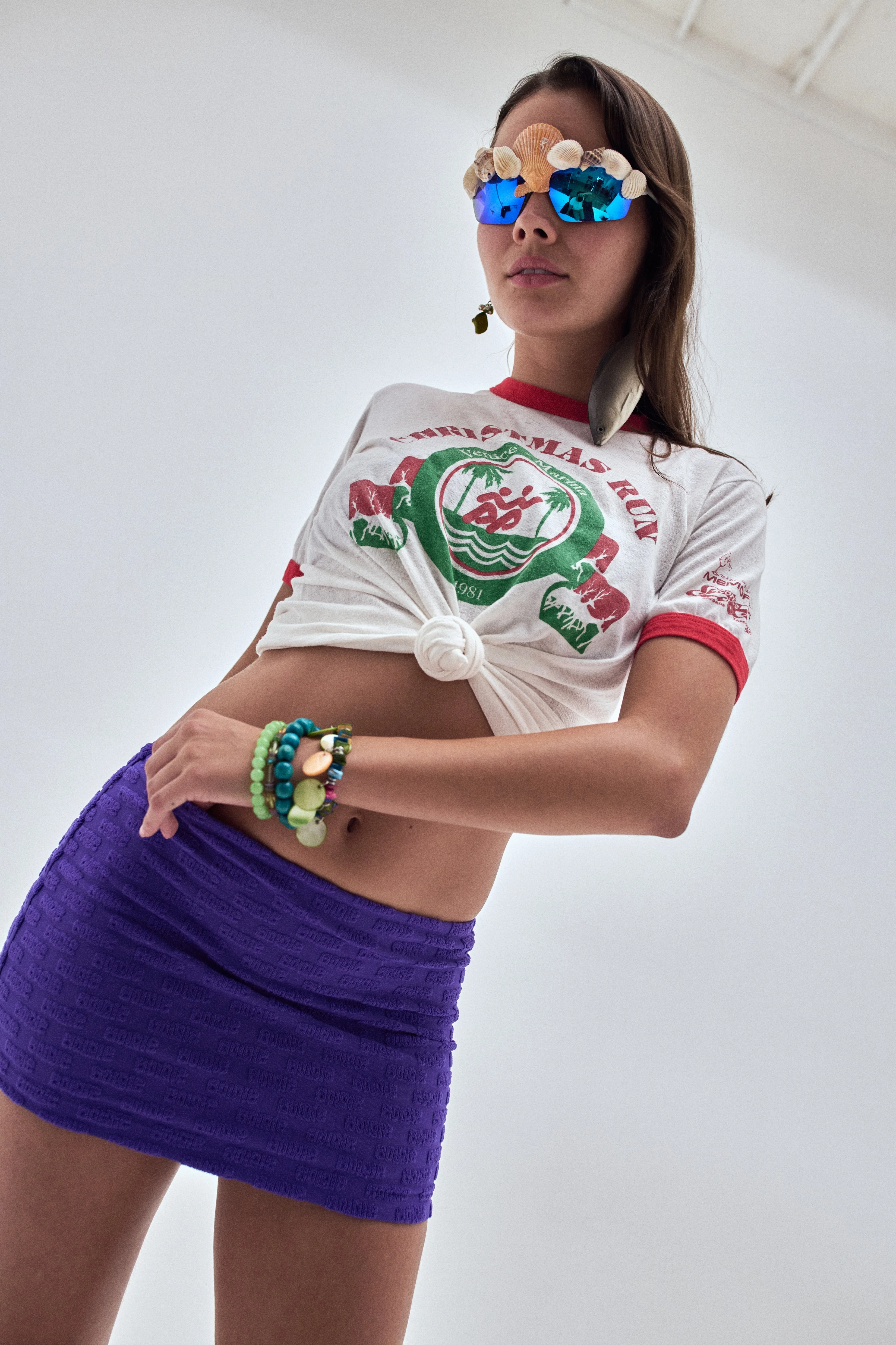 petra skirt / purple logo terry - Image 4