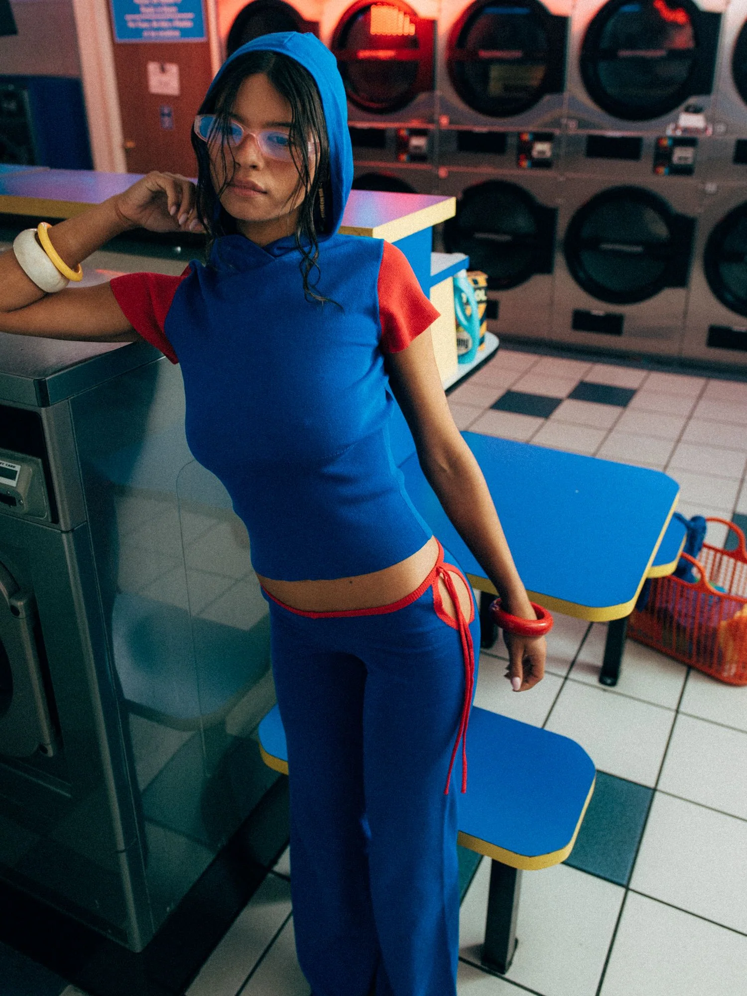 romeo knit cutout pant / blue - Image 13