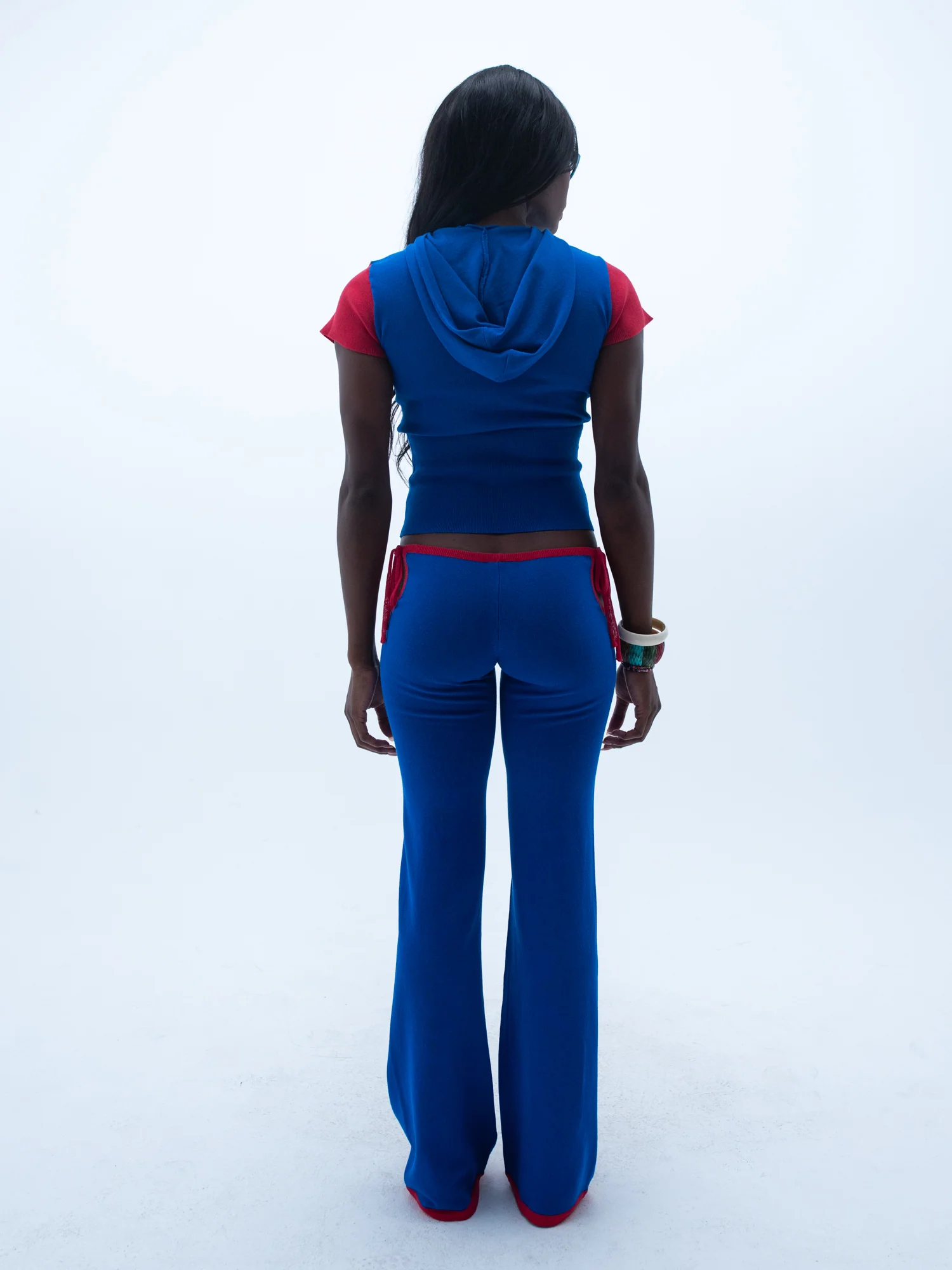 romeo knit cutout pant / blue - Image 3