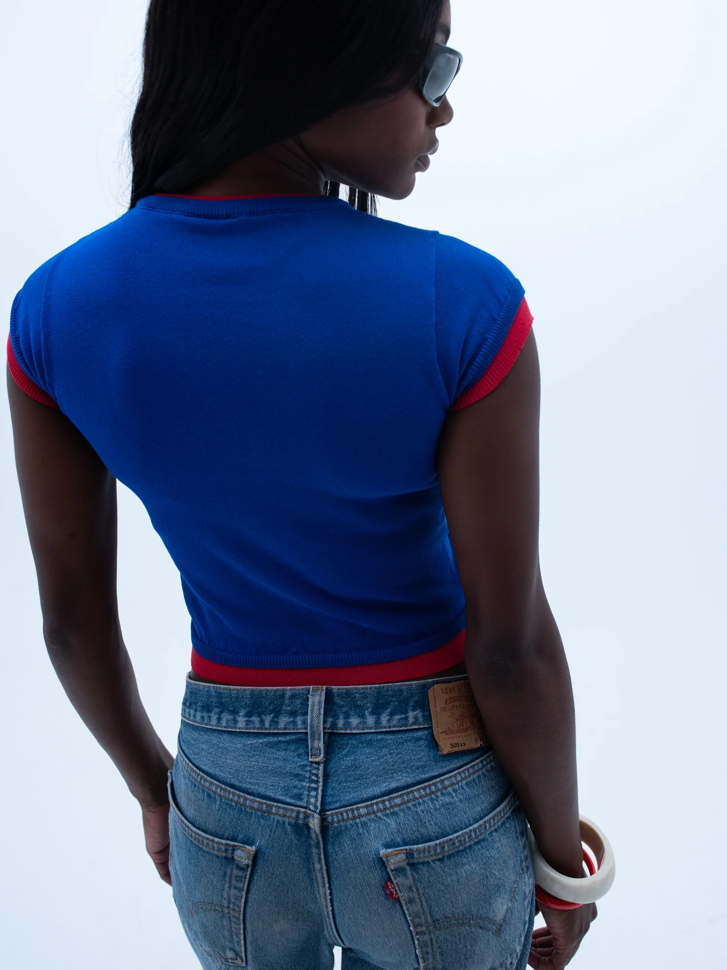 shelly knit tee / blue - Image 3