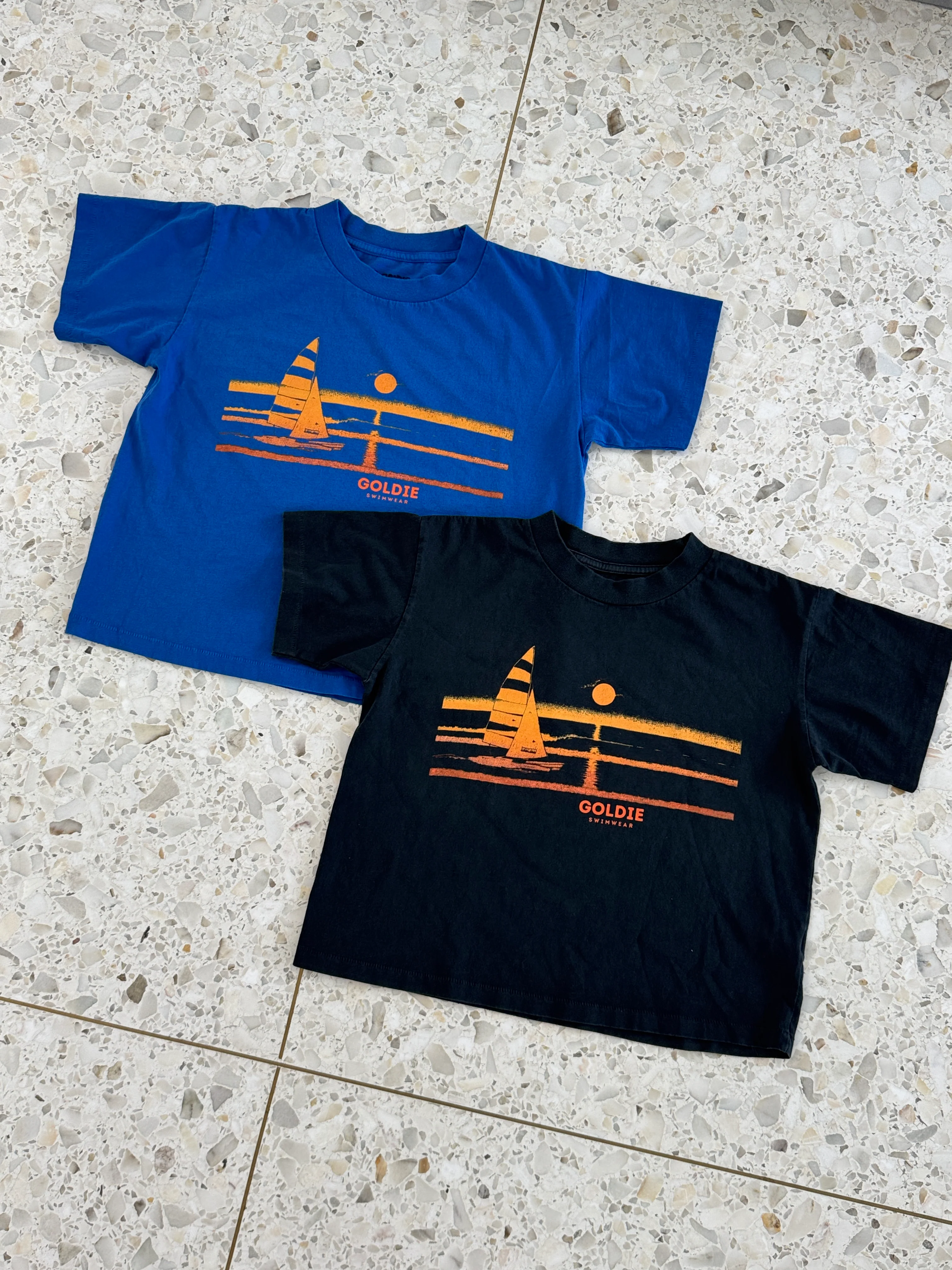 tourist tee / goldie sunset / blue - Image 8