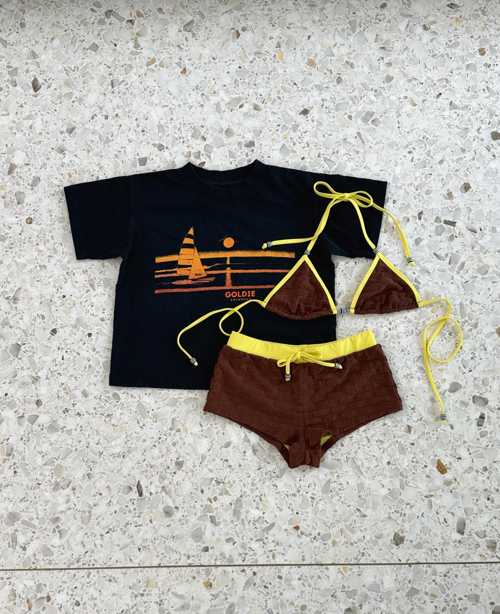 tourist tee / goldie sunset / black - Image 3