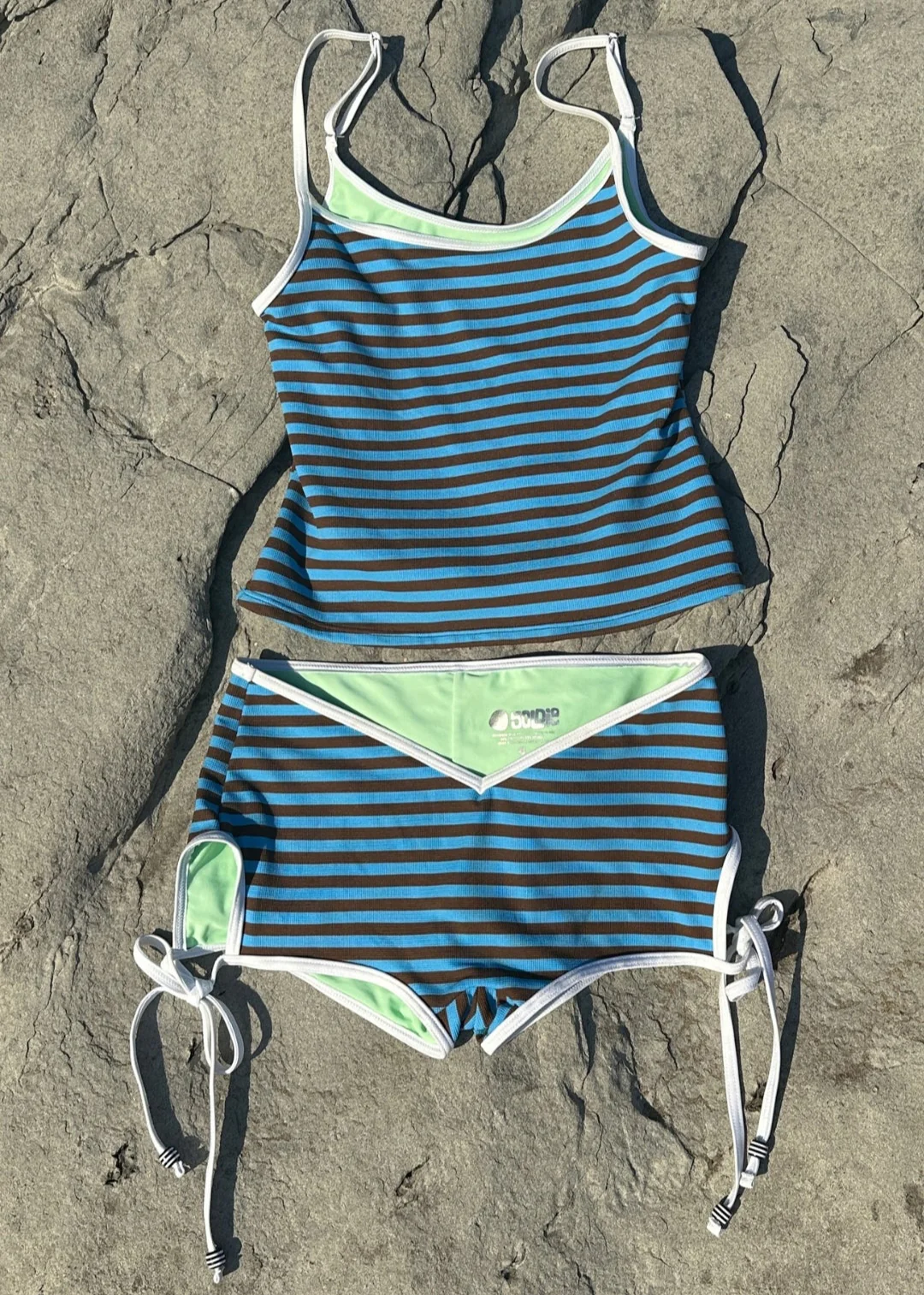 mila tank top / baby stripe - Image 3