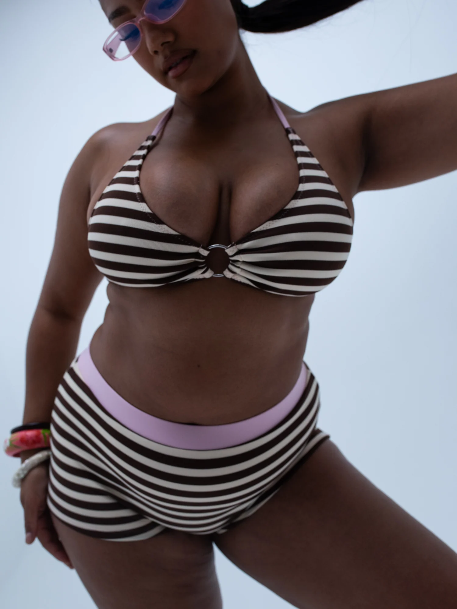 zoey halter top / sugar stripe - Image 4